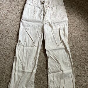 Anthropologie Maeve Cream Trousers